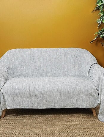 Jeté de canapé 170x250 cm gris clair
