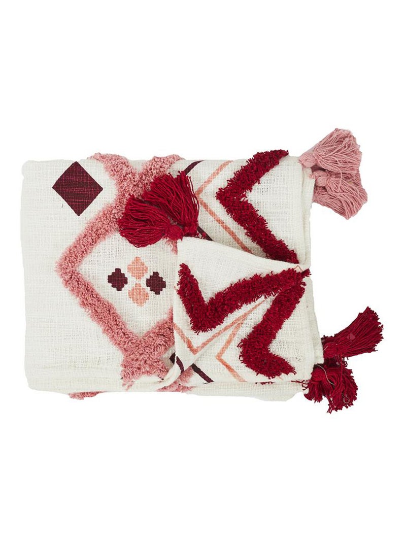 Jeté de canapé JAIPUR Rose - Kiabi