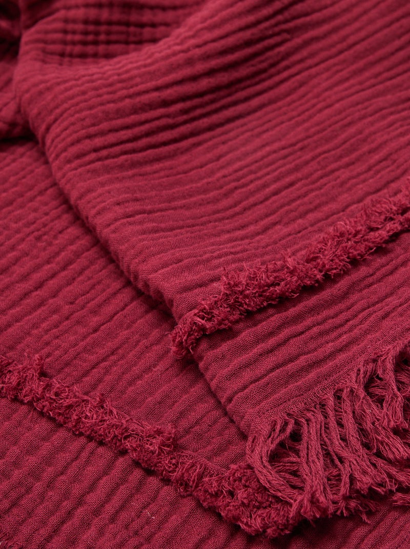 Jete de canapé Noël 180 x 200 cm Rouge - Kiabi