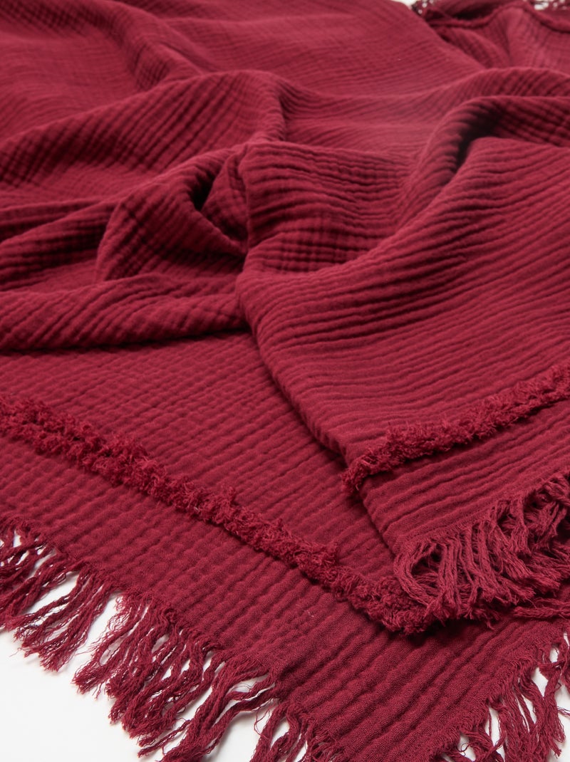 Jete de canapé Noël 180 x 200 cm Rouge - Kiabi