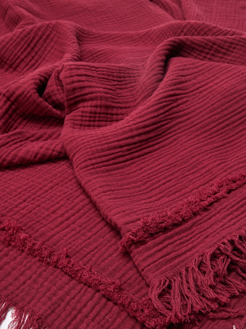 Jete de canapé Noël 180 x 200 cm Rouge - Kiabi