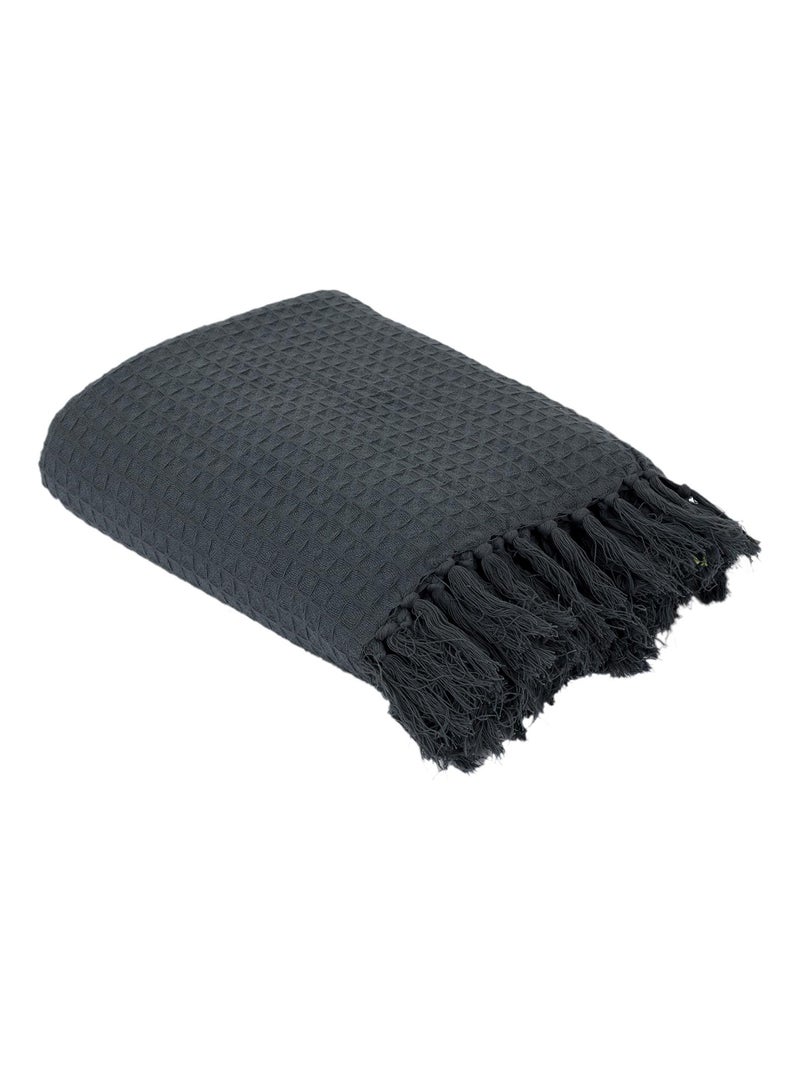 Jeté de canapé SOFIA gris anthracite - Kiabi