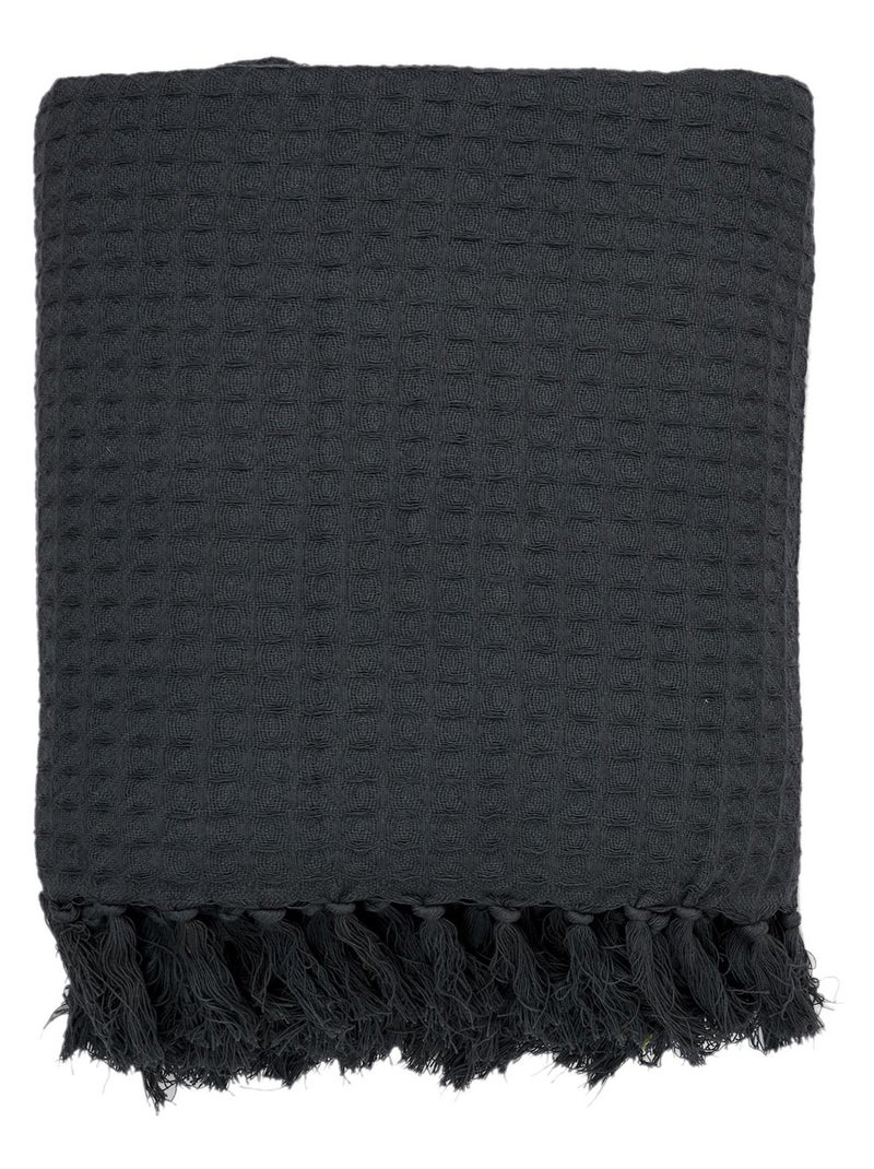 Jeté de canapé SOFIA gris anthracite - Kiabi