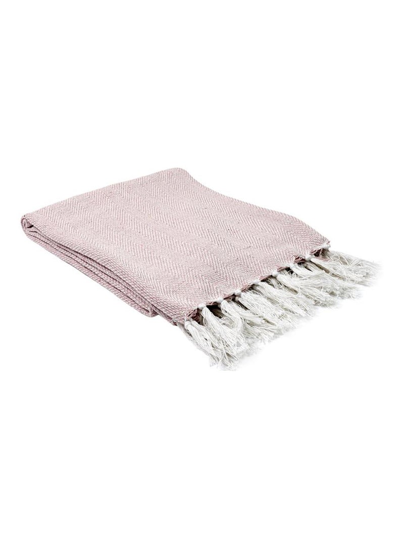 Jeté de canapé ZIGZAG Rose - Kiabi