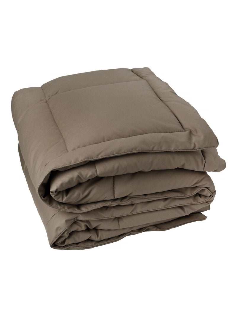 Jeté de lit  - Effet duvet Taupe - Kiabi