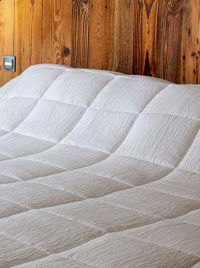 Jeté de lit  - Effet Froissé Ecru - Kiabi