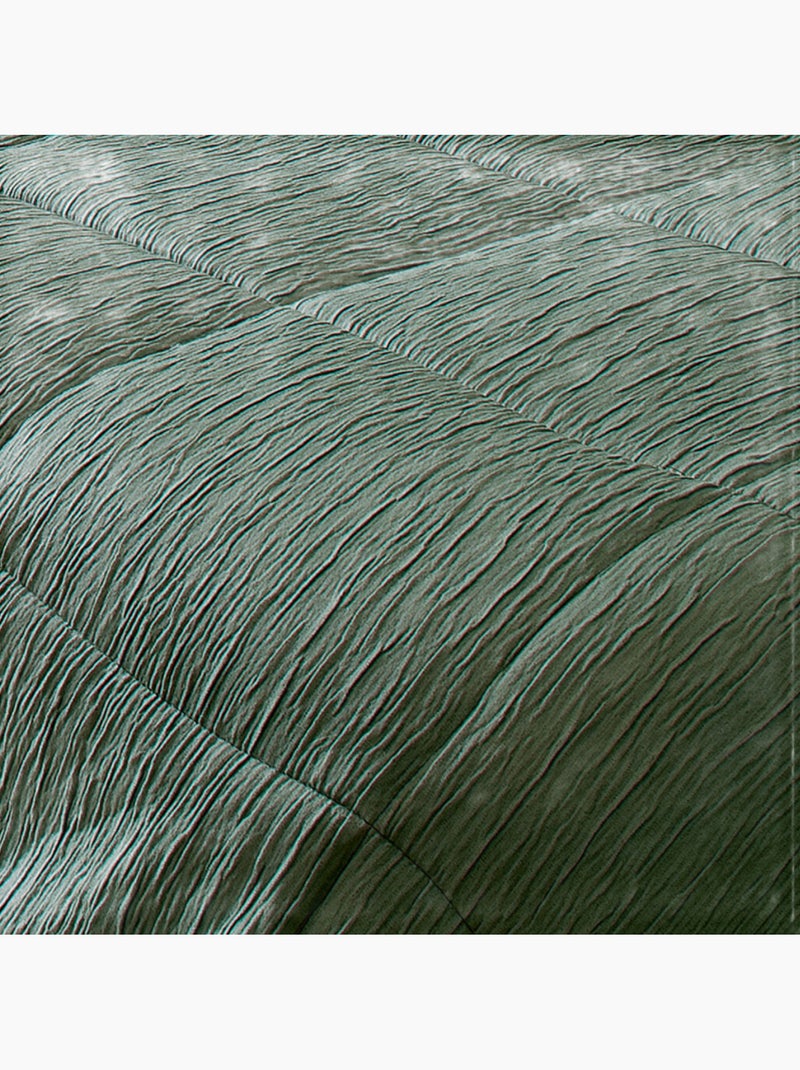 Jeté de lit  - Effet Froissé Vert - Kiabi