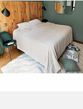 Jeté de lit - Effet Seersucker