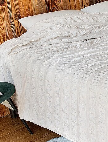 Jeté de lit - Effet Seersucker