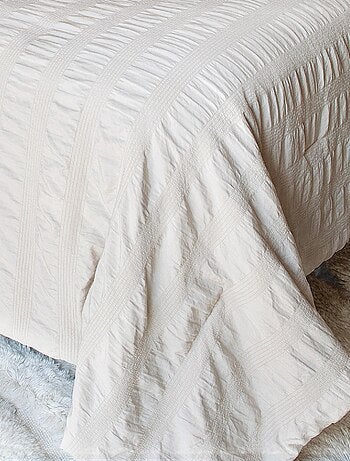 Jeté de lit - Effet Seersucker