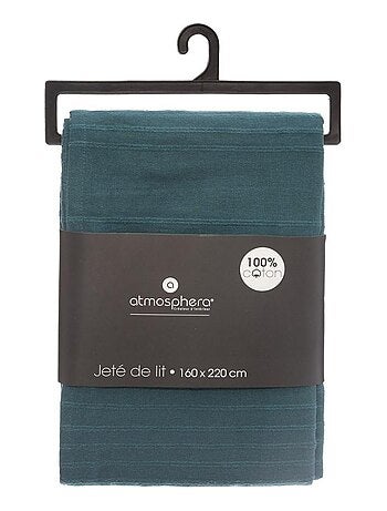 Jeté de lit 160x220 canard coton