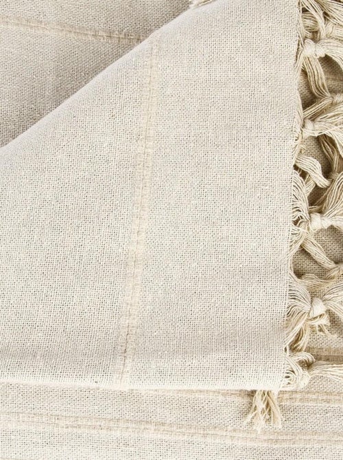 Jeté de lit 160x220 lin coton - Kiabi