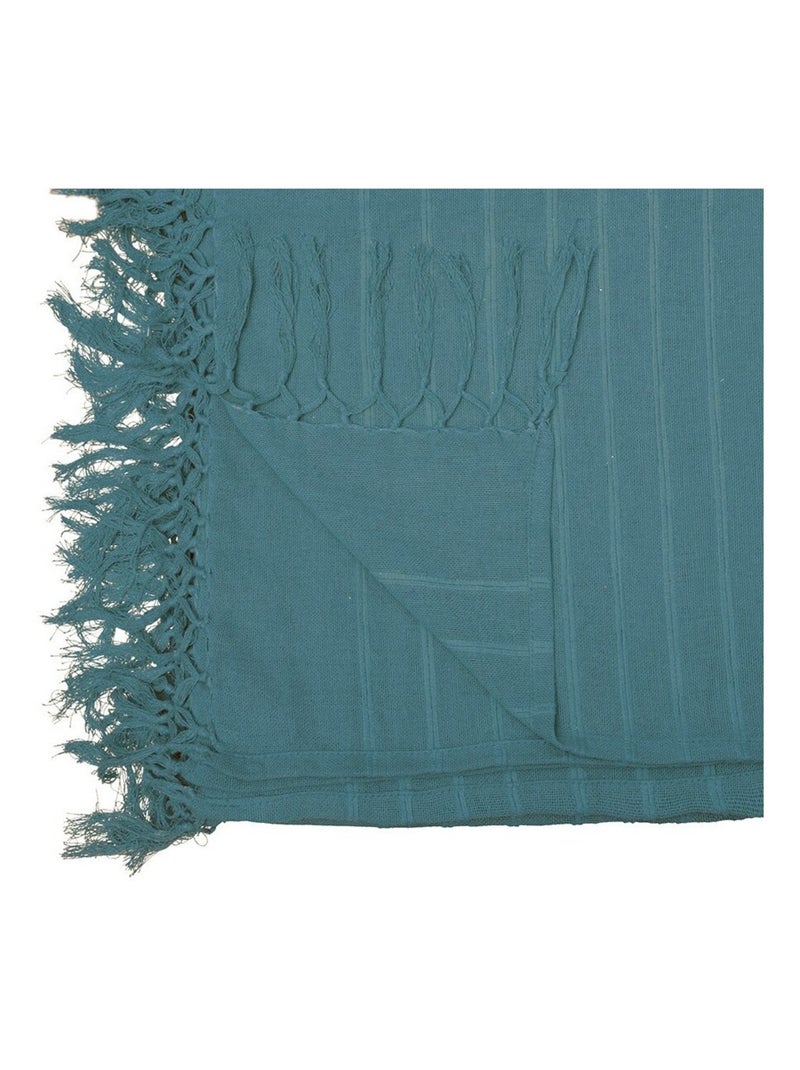 Jeté de lit 230x250 cm canard coton Bleu - Kiabi