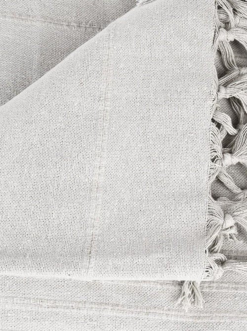 Jeté de lit 230x250 gris clair coton - Kiabi Jeté de lit 230x250 gris clair coton - Kiabi