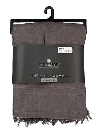 Jeté de lit 230x250 lin coton