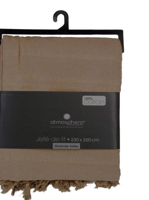 Jeté de lit 230x250 lin coton - Kiabi Jeté de lit 230x250 lin coton - Kiabi