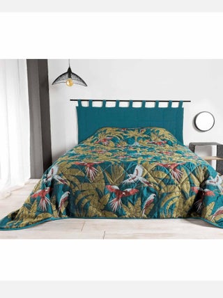 Jeté de lit à jacquard exotique