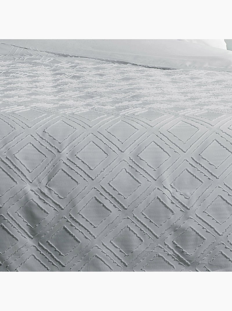 Jeté de lit à losanges Gris clair - Kiabi