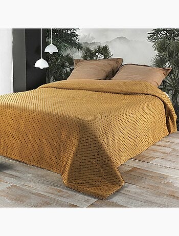 Jeté de lit à petits pompons