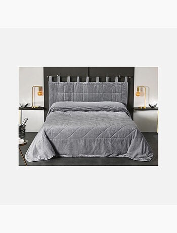 Jeté de lit aspect velours