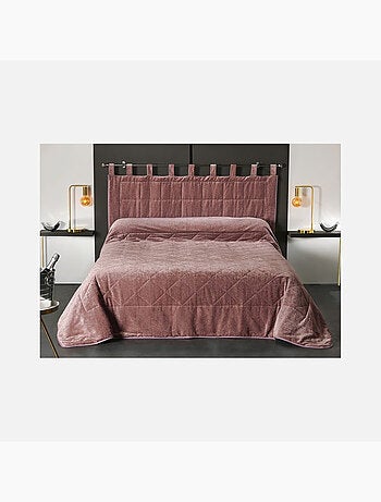 Jeté de lit aspect velours