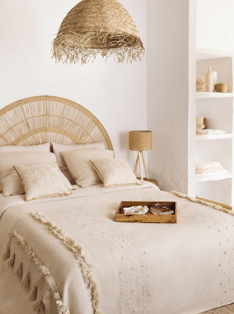 Jeté de lit au style bohème Beige clair - Kiabi