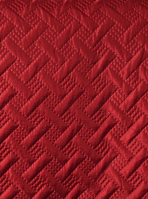 Jeté de lit aux formes géométriques surpiquées - Kiabi