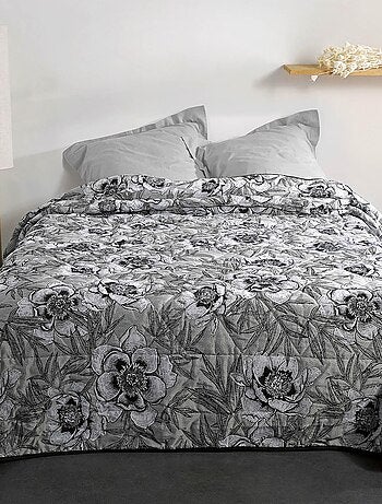 Jeté de lit aux impressions florales