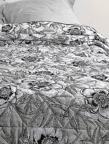 Jeté de lit aux impressions florales