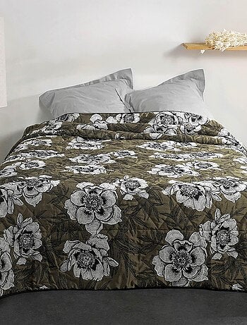 Jeté de lit aux impressions florales