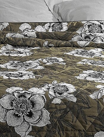 Jeté de lit aux impressions florales