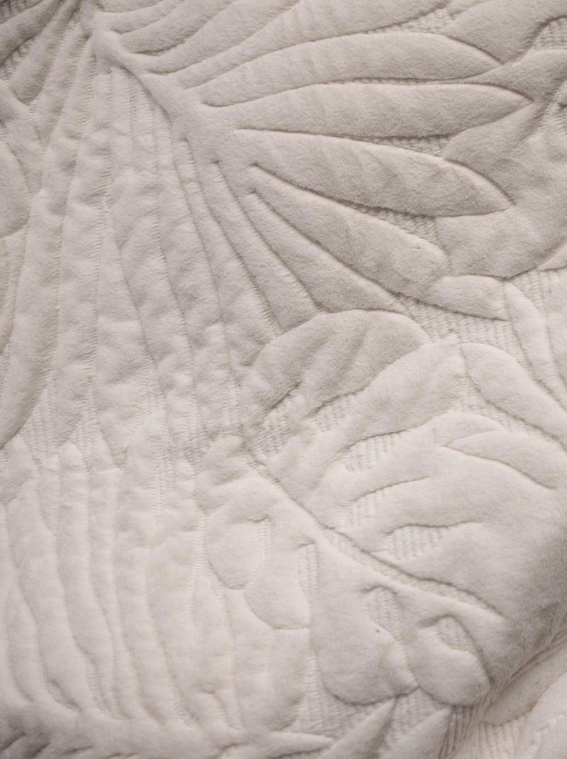 Jeté de lit aux surpiqures reliefées Blanc cassé - Kiabi