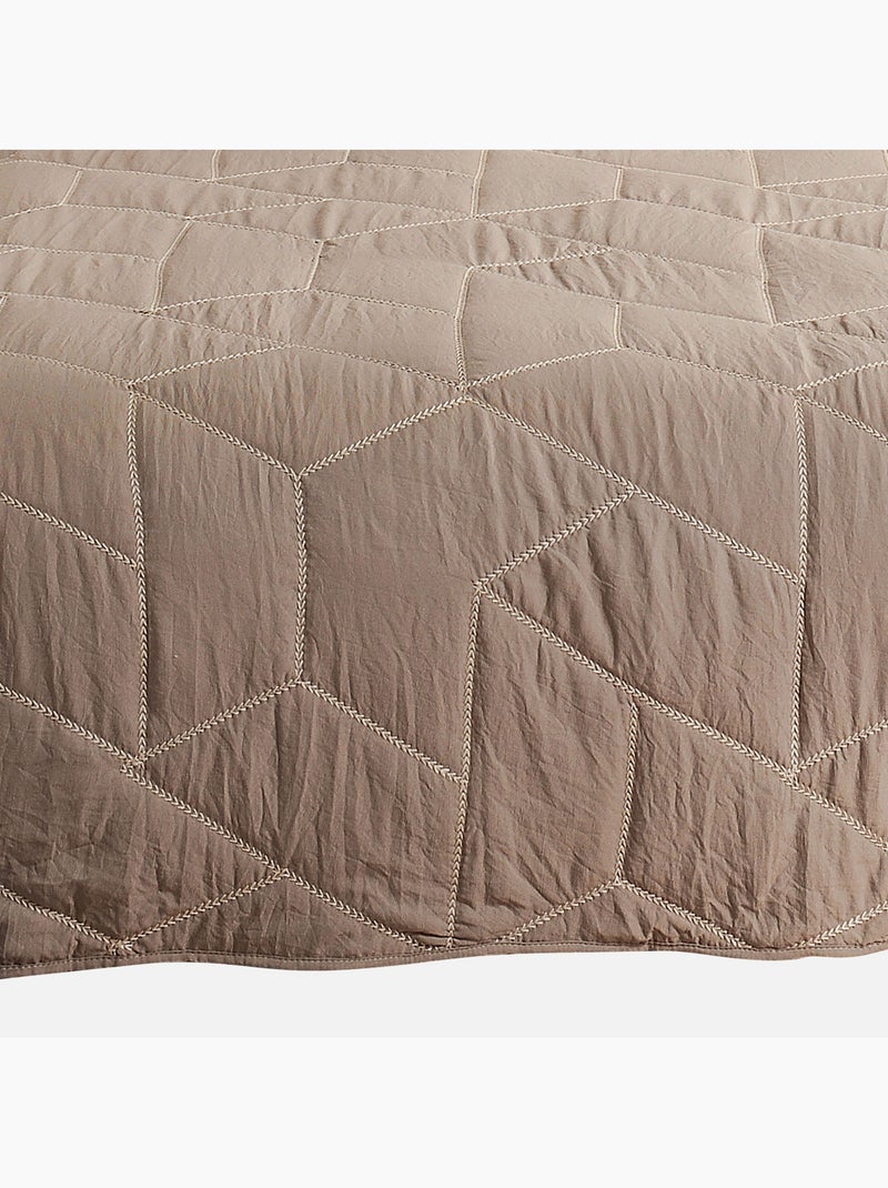 Jeté de lit Calisson Beige - Kiabi