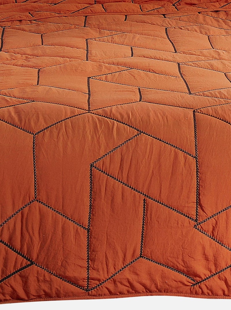 Jeté de lit Calisson Orange - Kiabi