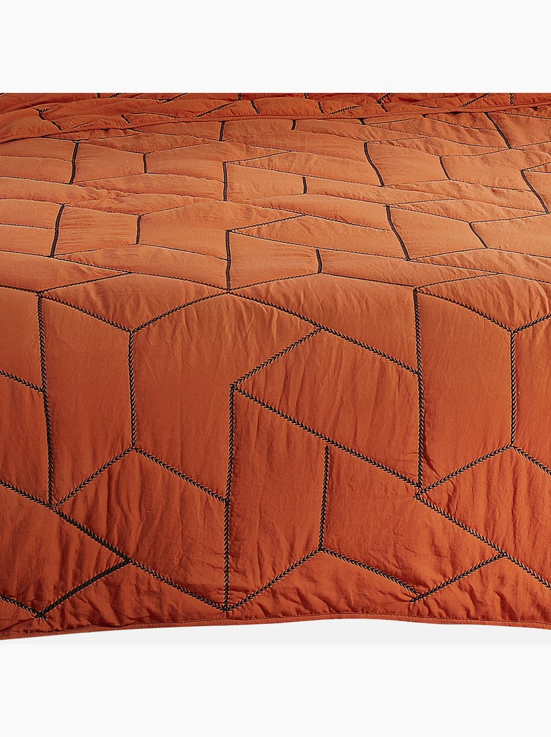 Jeté de lit Calisson Orange clair - Kiabi