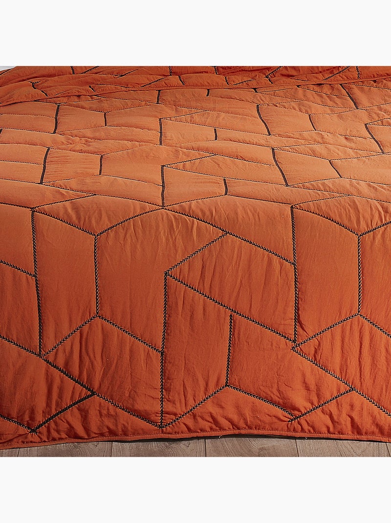 Jeté de lit Calisson Orange clair - Kiabi