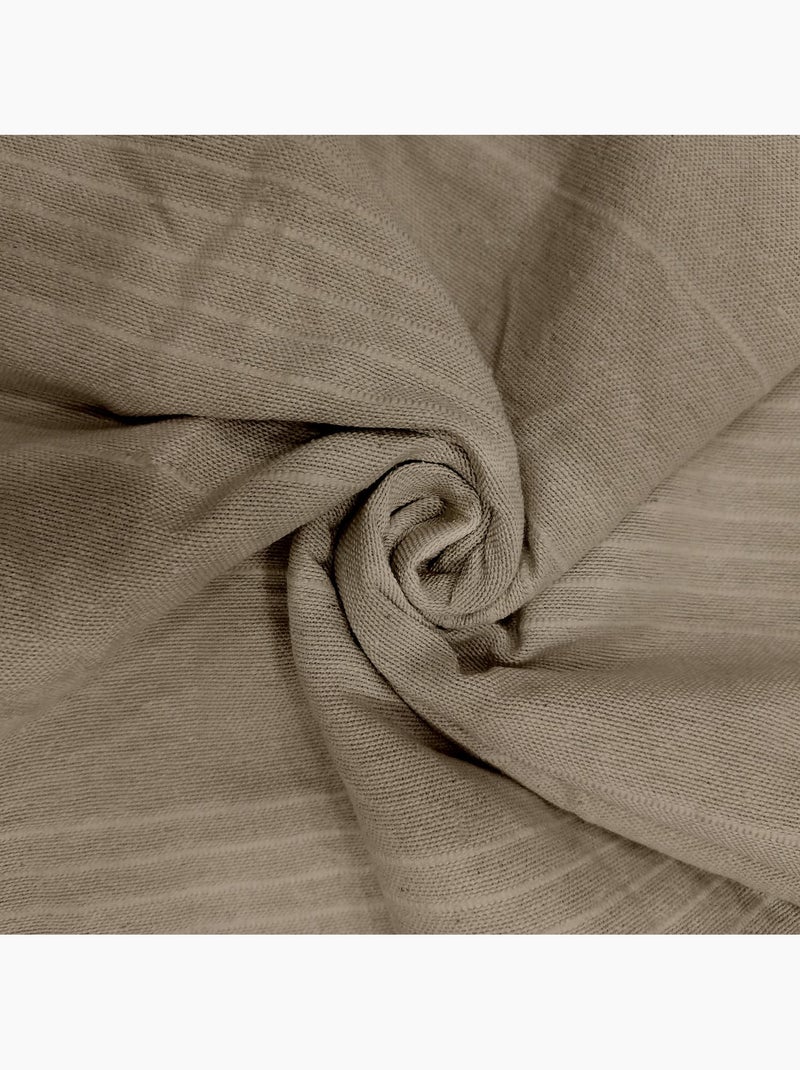 Jeté de lit, canapé, plaid ADELE par Soleil d'ocre Taupe - Kiabi