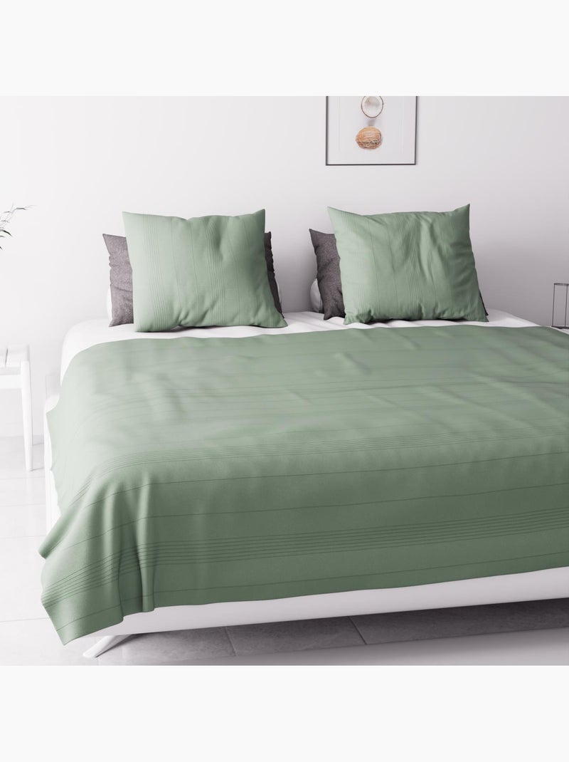 Jeté de lit, canapé, plaid ADELE par Soleil d'ocre Vert - Kiabi