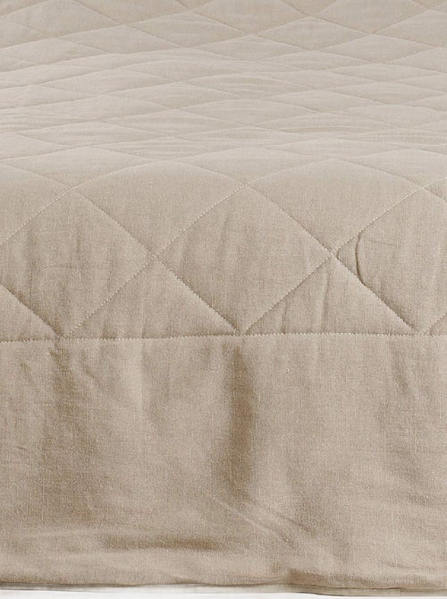 Jeté de lit en 100% lin - Kiabi