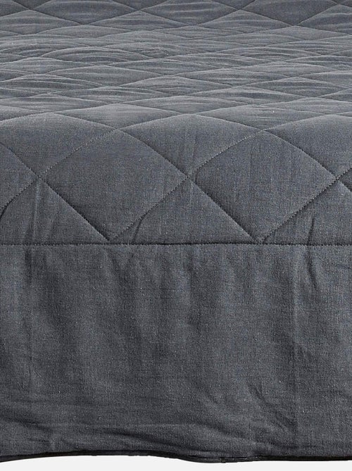 Jeté de lit en 100% lin - Kiabi