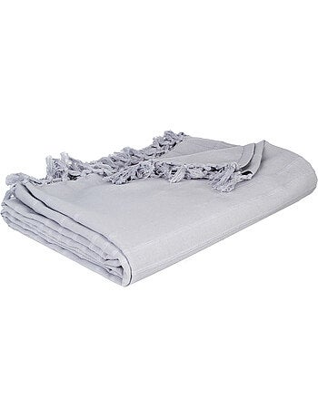 Jeté de lit en coton à franges ANJALI