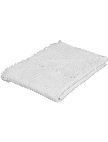 Jeté de lit en coton à franges ou brodé WIDDY