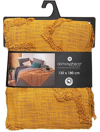 Jeté de lit en coton tufté INCA