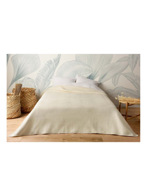 Jeté de lit matelassé léger motif capitonné - Kiabi