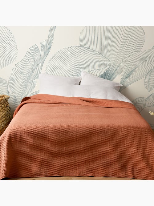 Jeté de lit matelassé léger motif capitonné - Kiabi