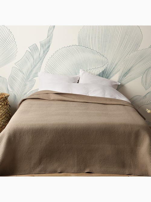 Jeté de lit matelassé léger motif capitonné - Kiabi