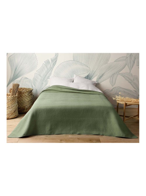 Jeté de lit matelassé léger motif capitonné - Kiabi