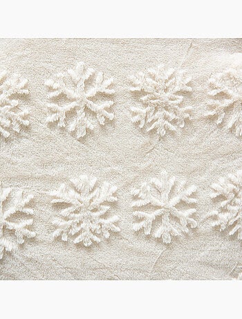 Jeté de lit moelleux à motifs flocons en relief