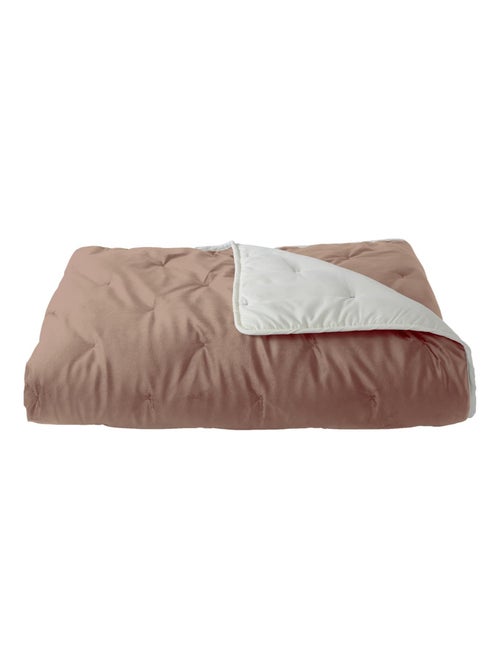 Jeté de lit réversible en velours et microfibre - Kiabi