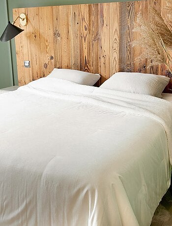 Jeté de lit Réversible Polaire/Motif Jacquard